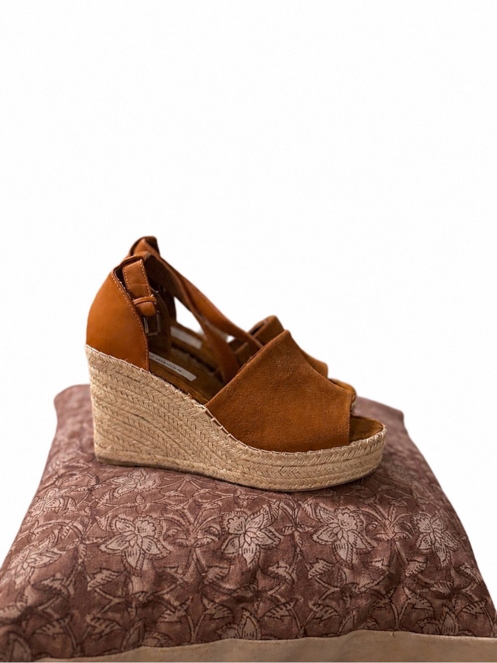 Steve Madden Congac Espadrille Wedge Sandals with Ankle Strap - Picture 3 of 4